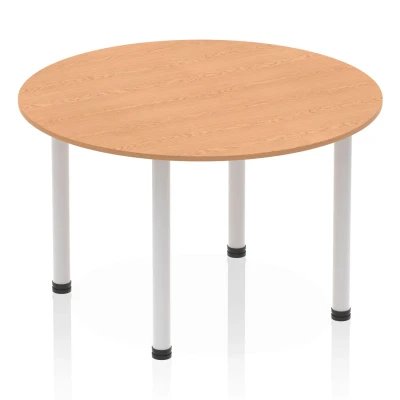 Image of Impulse 1200 Round Meeting Table Oak I000788