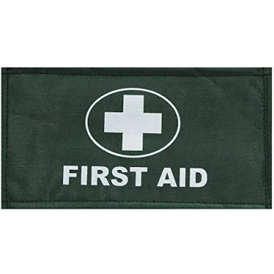 Image of First Aid Aider Medical Armband ID Badge Green Yellow Universal Size Sleeve, Single Pack