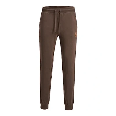 Image of JACK &amp; JONES Men&#039;s Jpstgordon Jjshark Sweat Pants at Noos Joggers, Seal Brown, XL