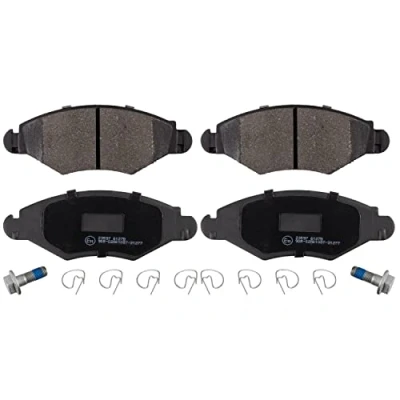 Image of 1609252980, 425191, 425204, 425212, 425228 Brake pad set BLUE PRINT ADP154217 Front Axle with fastening material attachment