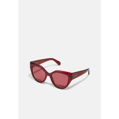 Image of Ferragamo Sunglasses, Women&#039;s, Size: One Size, Transparent burgundy