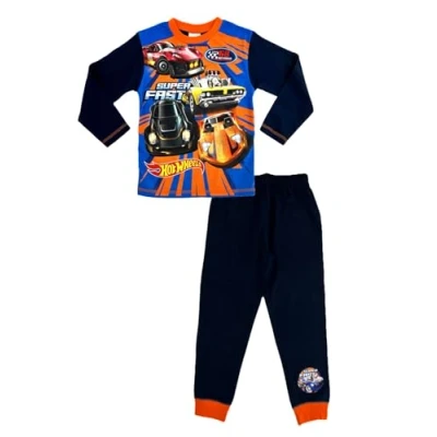 Image of Hot Wheels Boys Pyjamas Fast 4 5 Years, PJ’s Nightwear Blue