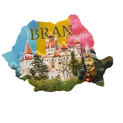 Image of Bran Castle Brasov Romania 3D Fridge Magnet Souvenir Gift Home &amp; Kitchen Decoration Magnetic Sticker, Refrigerator Tourist