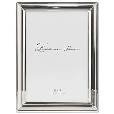Image of Lawrence Frames Strata Metal Picture Frame, 5x7, Silver