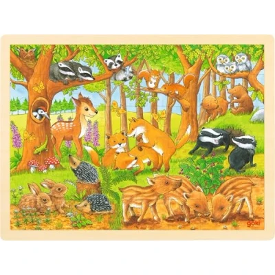 Image of GOKI 57734 Puzzle Baby Animals in The Forest, Multicoloured