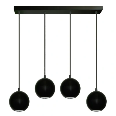 Image of Midway Straight Bar Pendant Ceiling Light Black 60cm