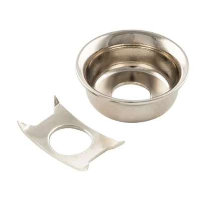 Image of Musiclily Pro Steel Vintage Cup Style Tele Jack Plate for Telecaster Electric Guitar, Nickel