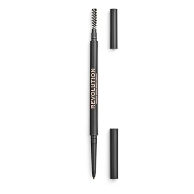 Image of Makeup Revolution Precise Brow Pencil, Double Ended, Ultra Fine Pencil Tool, Includes Spoolie, Brown