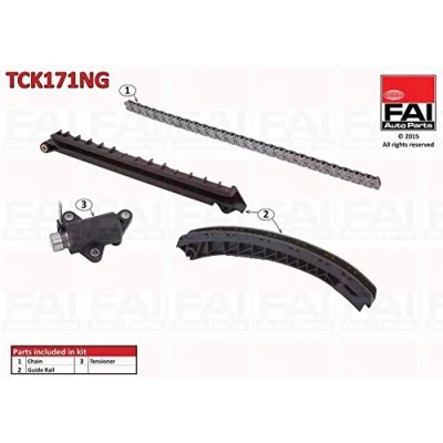 Image of 11311247150, 11311734392, 11311734392S1 Timing Chain Kit FAI AutoParts TCK171NG without gears, gaskets/seals Simplex, Bolt BMW: 5 Saloon