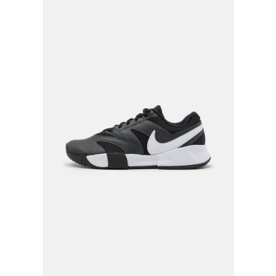 Image of Nike Performance court LITE 4 Clay tennis shoes, Men&#039;s, Size: 8, Black/white/anthracite Imitation leather/ textile