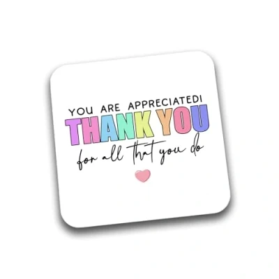 Image of Rib Ticklerz Funny Friendship Gift You Are Appreciated Thank For All That Do Mug Coaster Positivity Pick Me Up Best Friend Colleague DC339