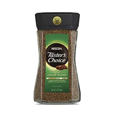 Image of Nescafe Taster&#039;s Choice Decaf Instant Coffee, House Blend, 7 Ounce