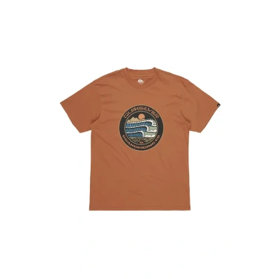 Image of Quiksilver EV Three SEAS Print Tshirt, Men&#039;s, Size: Small, Bran