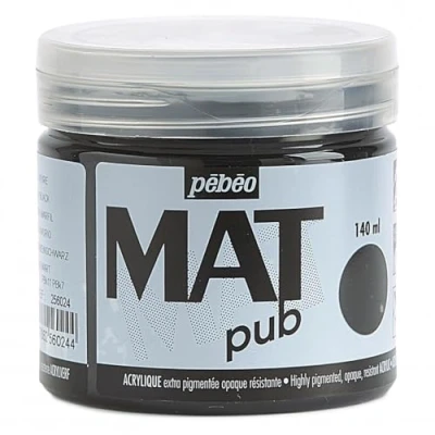 Image of PEBEO Mat Pub 140ml Ivory Black, 256024