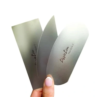 Image of Mini Metal Cake Scrapers Set of 3, Multipack Icing Smoothers, Flexibe Scraper