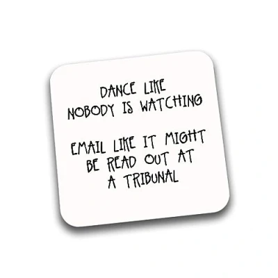 Image of Rib Ticklerz Funny Office Email Coasters Novelty Hilarious Humour Gift Colleague Secret Santa Work Joke Banter Friends Birthday DC233