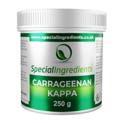 Image of Special Ingredients Carrageenan Kappa 250g Premium Quality Suitable for Vegans, Vegetarians &amp; OVO Lacto Vegetarians, Non GMO, Gluten Free, irradiated Recyclable Plastic Container