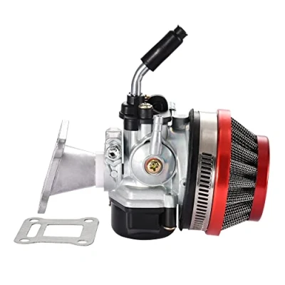 Image of GOOFIT Red 2 Stroke Carb Carburetor Air Filter Assembly Intake Gasket Kit Replacement For 47cc 49cc Pocket Bike ATV