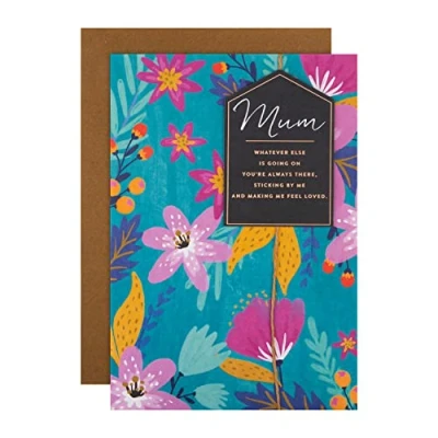 Image of Hallmark Birthday Card for Mum Traditional Colourful Floral Design
