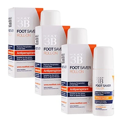 Image of Neat® 3B Foot Saver Roll On Antiperspirant for Feet 60ml TRIPLE PACK