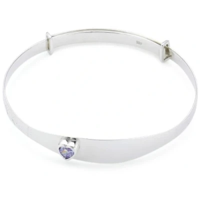 Image of MiChic Children&#039;s June Silver Childs Birthstone Expanding Identity Bangle