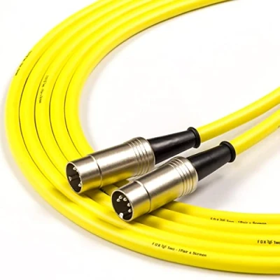 Image of Midi DATA Cable. Keyboards, Korg, Roland, Novation Synth 5 Pin Din Lead [10m, Yellow]