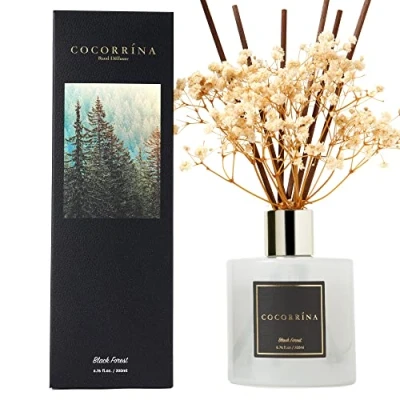 Image of COCORRÍNA Reed Diffuser Sets, 200ml Black Forest with Sticks Home Fragrance for Bedroom Bathroom Living Room, &amp; Office Decor