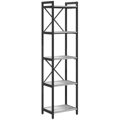 Image of vidaXL Bookcase Grey sonoma 40 x 30 153 cm Engineered wood