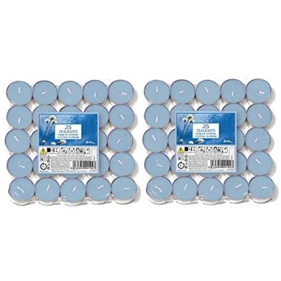 Image of Aladino Cotton Flowers Scented Tea Lights 50 Pack