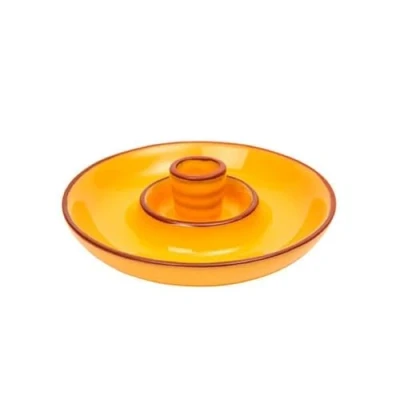 Image of Dexam Sintra Glazed Terracotta Olive Dish Ochre