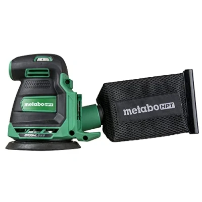Image of Metabo HPT 18V MultiVolt Cordless 5 Inch Random Orbit Sander Tool Only No Battery Variable Speed Brushless Motor Electric Brake SV1813DAQ4, Green