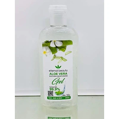 Image of Aloe Vera Gel, for Body &amp; Hair, 99% ORGANIC Pure Soothing Gel 100% Natural Face, Body, After Sun Moisturisers Care Sunburn, 250ml by Eternal Beauty