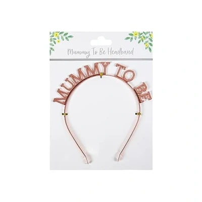 Image of Eurowrap Mummy to Be Head Band Rose Gold Baby Shower Newborn Gift Mum
