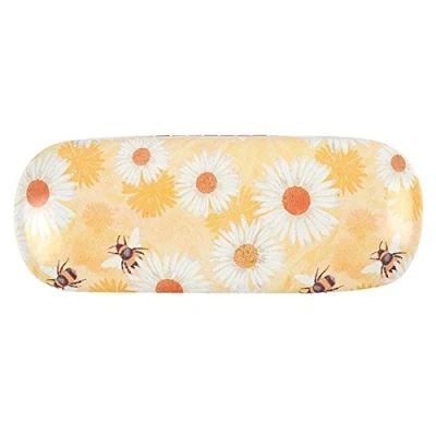 Image of something different Elegant Yellow Polyurethane Bee &amp; Daisy Delight Glasses Case 4cm x 16cm (1 Pc.) Unique Eye Catching Design, Durability Idea