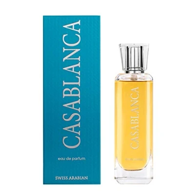 Image of Swiss Arabian Casablanca Unisex EDP Spray Fruity, Woody, Amber Fragrance Luxury, Long lasting Perfume with Notes Of Apple, Patchouli, Amber, Balsam, Musk, Vanilla 100ml
