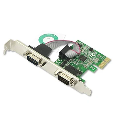 Image of CERRXIAN 2 Port RS232 PCI Express Serial Card DB9 Dual Channel 16C1050 UART PCIe Expansion
