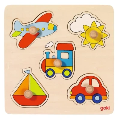 Image of Goki 57547 My Journey, Lift Out Puzzle, Basic, Multicolor, S