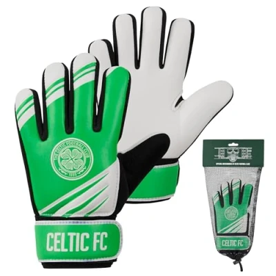Image of Celtic F.C. Goalkeeper Gloves for Kids Teenagers Non Slip Padded Palms Size 5 or 7 Football Gifts Boys (Size 7)