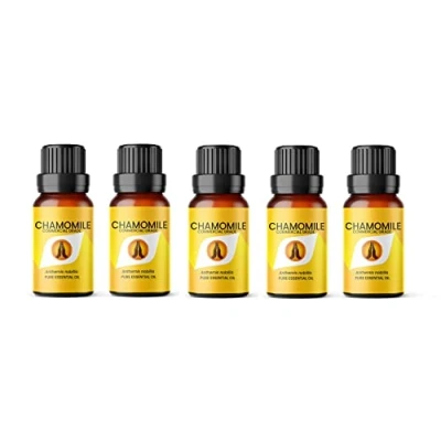 Image of Aroma Energy Chamomile Dilute Essential Oil 50ml (5 x 10ml Bottles) 100% Pure &amp; Natural