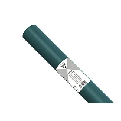 Image of Clairefontaine Ref 394050C Maildor Tissue Paper Roll (24 Sheets) 50 x 75cm, 18gsm Material Suitable for Wrapping, Card Making &amp; Crafting Empire Green