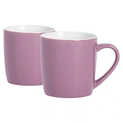 Image of 2x Purple 350ml Coloured Coffee Mugs By Argon Tableware
