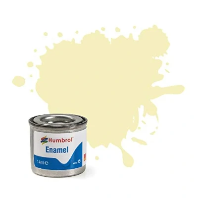 Image of Humbrol Model Paint AA0446 No 41 Ivory Gloss Tinlet 1 (14ml), Enamel Paints for Models, Plastic, Metal, Wood, Glass, Ceramics and More, Touch Up Hobby Tin Craft Kits