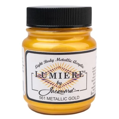 Image of Jacquard Products 2.25 oz Lumiere Metallic Acrylic Paint, Gold