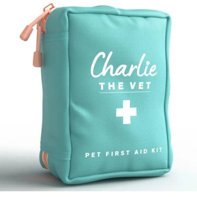 Image of Dog First Aid Kit/Pet Kit Vet Approved Premium Supplies for All Emergencies, Instruction Booklet, Thermometer, Wrap, Bandages, Nail Clippers, Tick Removers, Wipes and More.