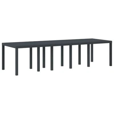 Image of vidaXL Garden Table Anthracite 300x100x73 cm Poly Rattan