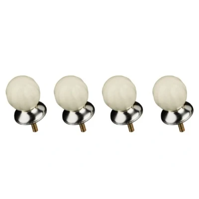 Image of Premier Housewares 2490016 Retro Style Drawer Knobs Set of 4, Ivory