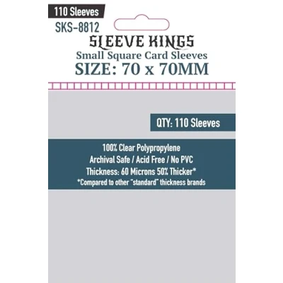 Image of Sleeve Kings Small Square Card Sleeves, 70mm X Pack of 110