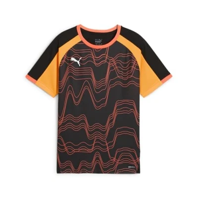 Image of Puma Individualliga Graphic JR Unisex Sports Tshirt for kids, Size: 6y (5 6y), Black/glowing red