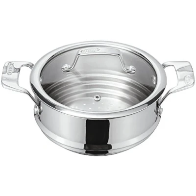Image of Stellar Premium Steamer Insert With Glass Lid
