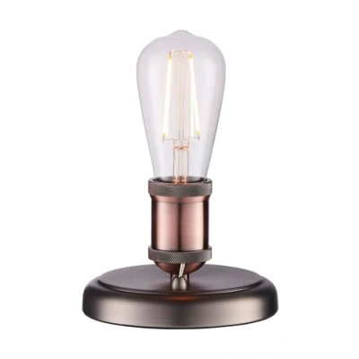 Image of Industrial Style Hall Table Lamp 40W SW Aged Pewter Material